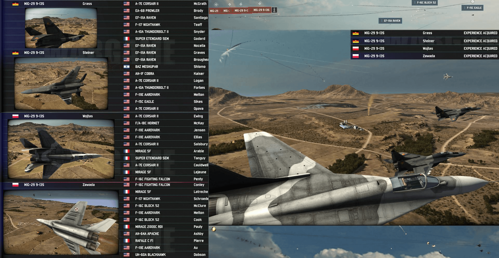 Figure 14. Multiple Eastern Bloc MiG-29 in large single game. Survived the game to tell the tale.